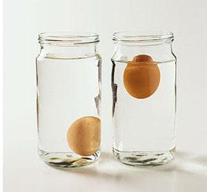 Eier im Wasserglas